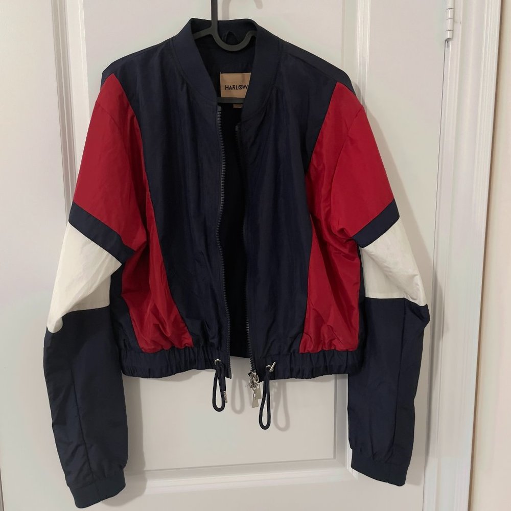 Harlow - Colour Block Bomber Style Jacket